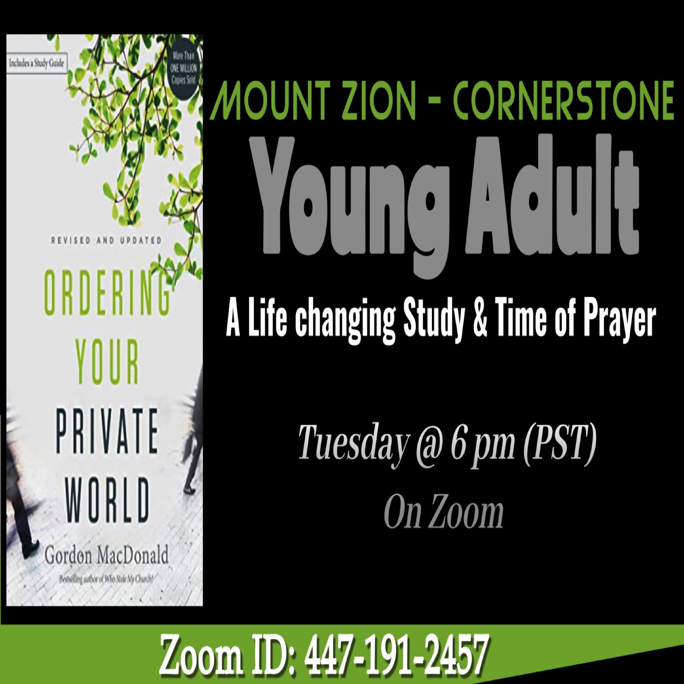 Mount Zion - Cornerstone Young Adult Study & Prayer