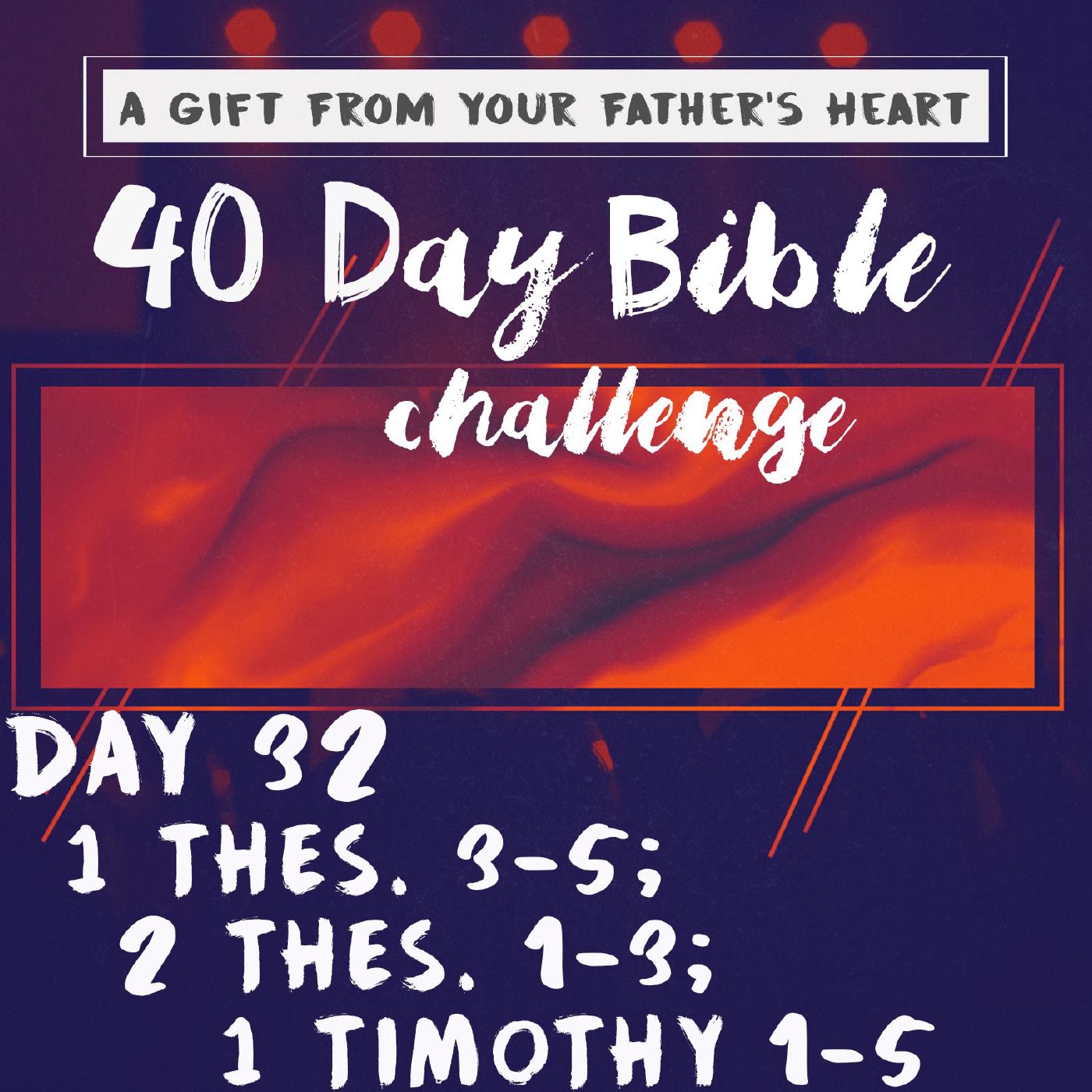 Day 32 - 1 Thes. 3-5; 2 Thes. 1-3; 1 Timothy 1-5 episode artwork