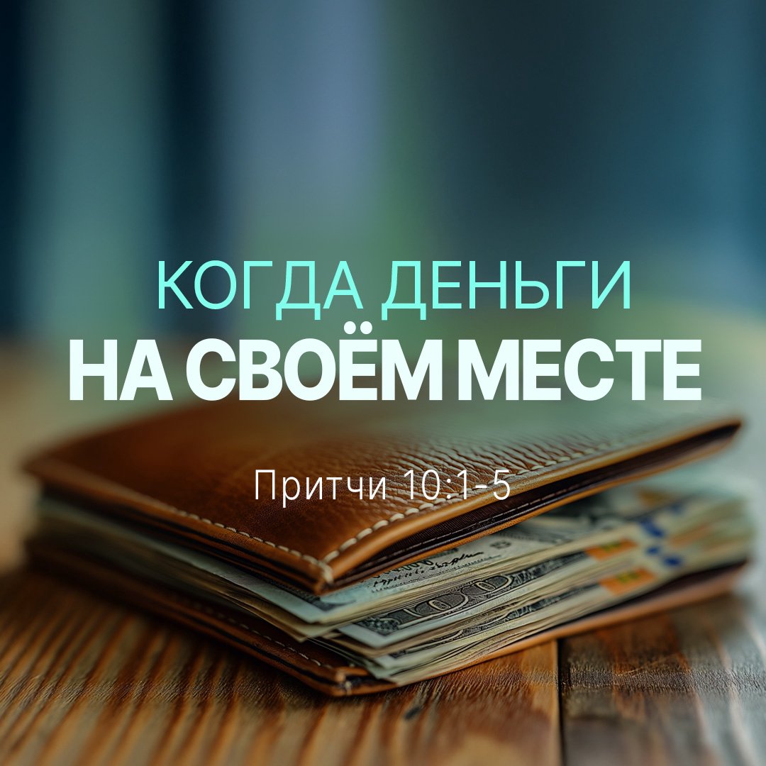Когда деньги на своем месте