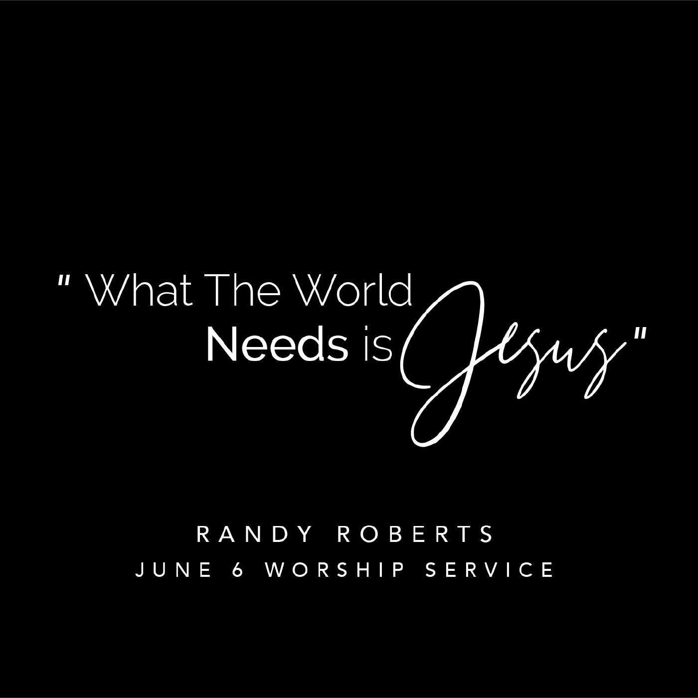 What the World Needs Is Jesus episode artwork