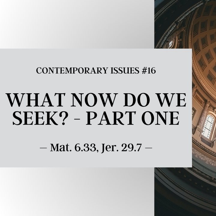 What Now Do We Seek? - Part One | Contemporary Issues #16 episode artwork