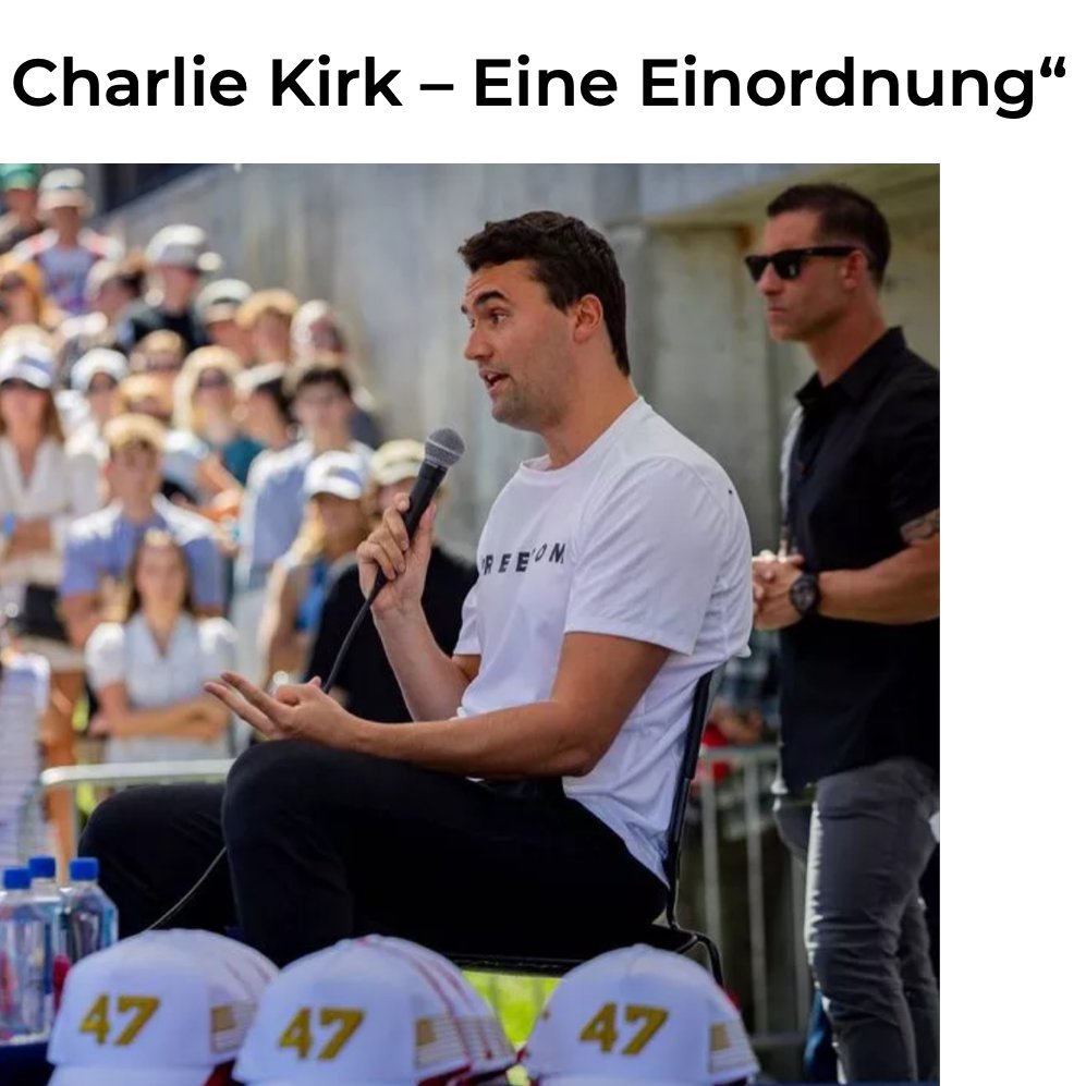 "Zur Ermordung von Charlie Kirk - Eine Einordnung"