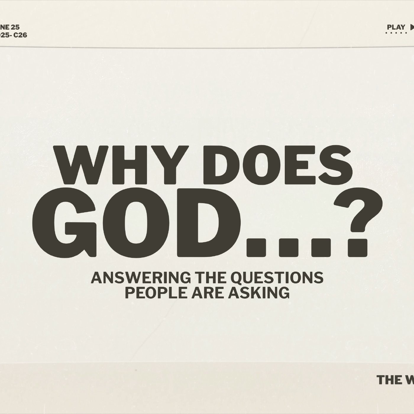 Why Does God Allow Suffering? episode artwork