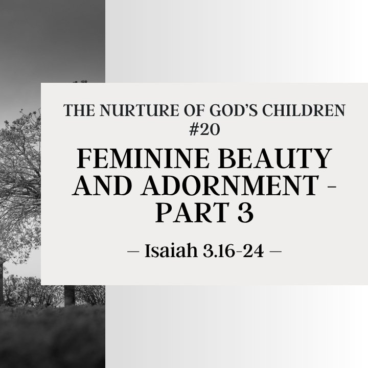Feminine Beauty and Adornment - Part 3 | The Nurture of God's Children #20