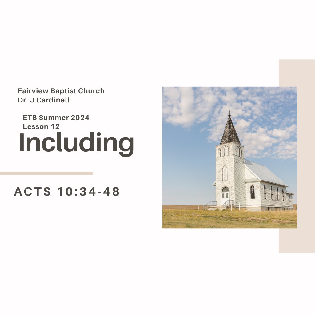 Fairview Baptist Small Group Lesson