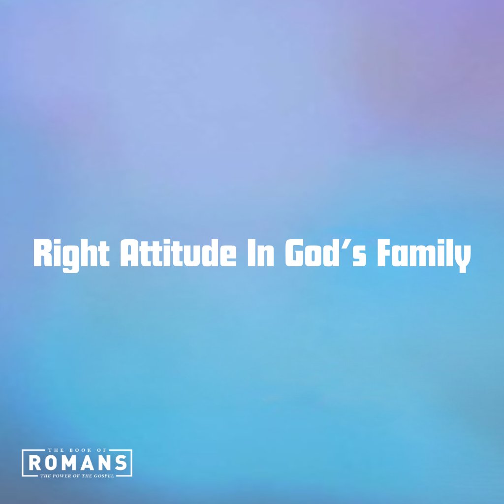 Right Attitude In God's Family episode artwork