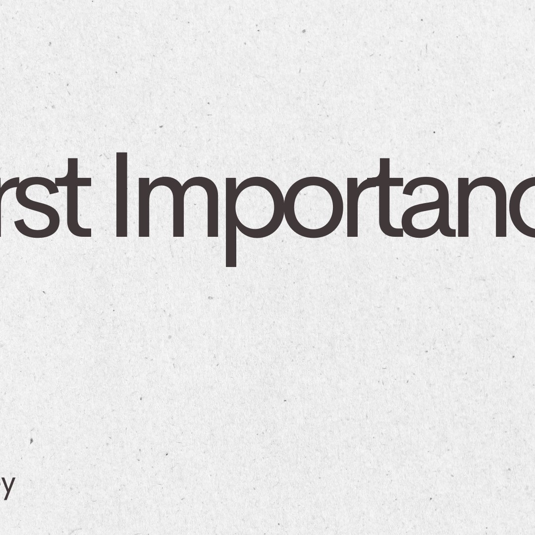 First Importance