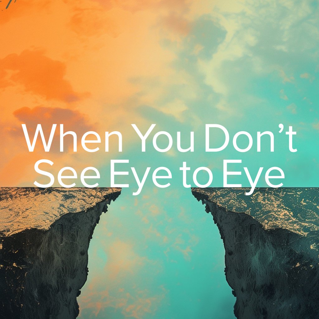 When You Don't See Eye to Eye When You Don't See Eye to Eye