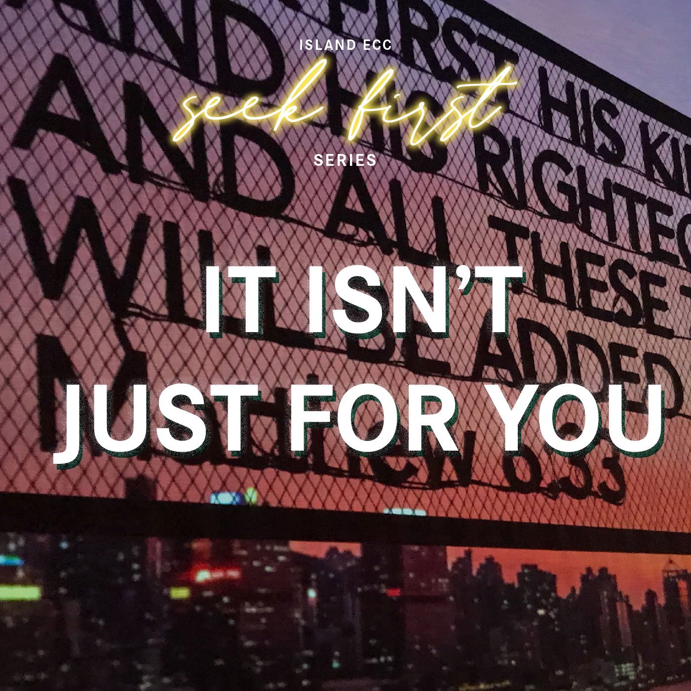 Seek First: It Isn’t Just For You episode artwork