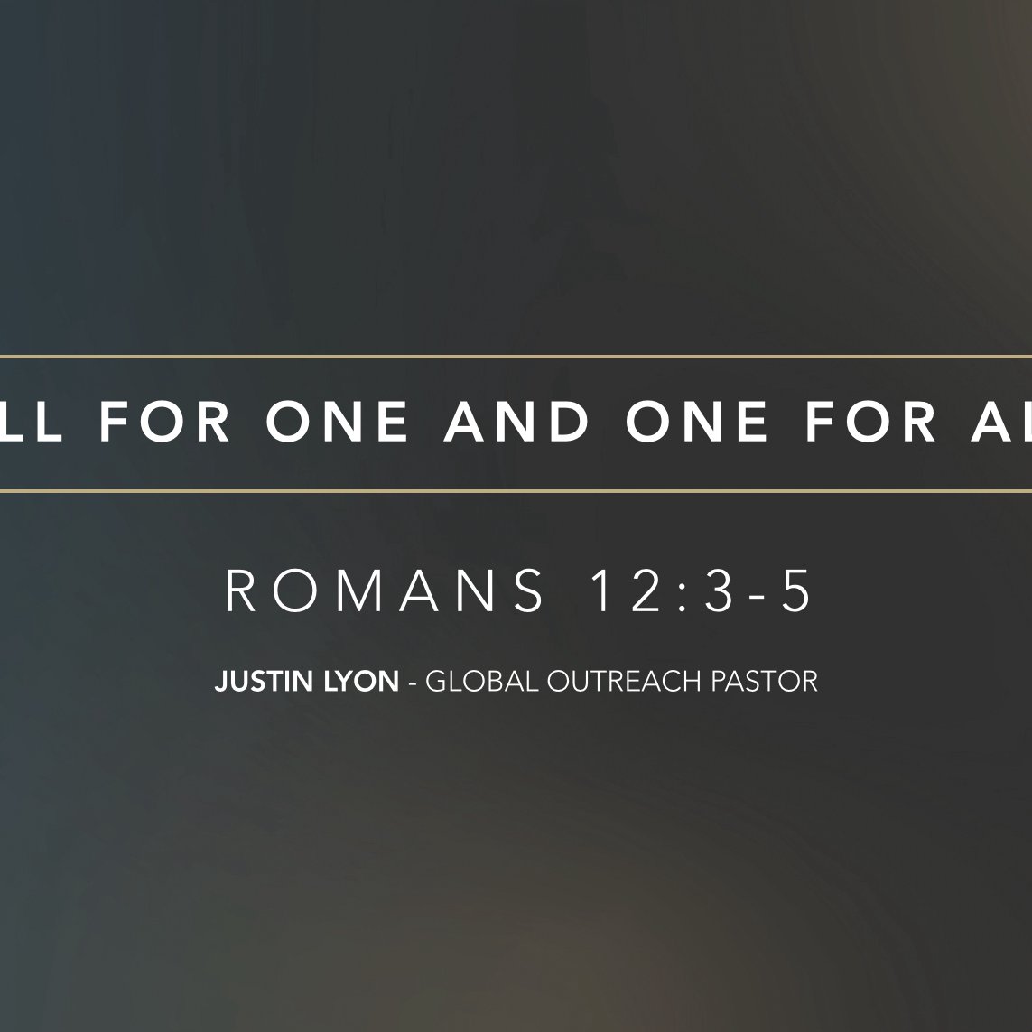 All For One and One For All