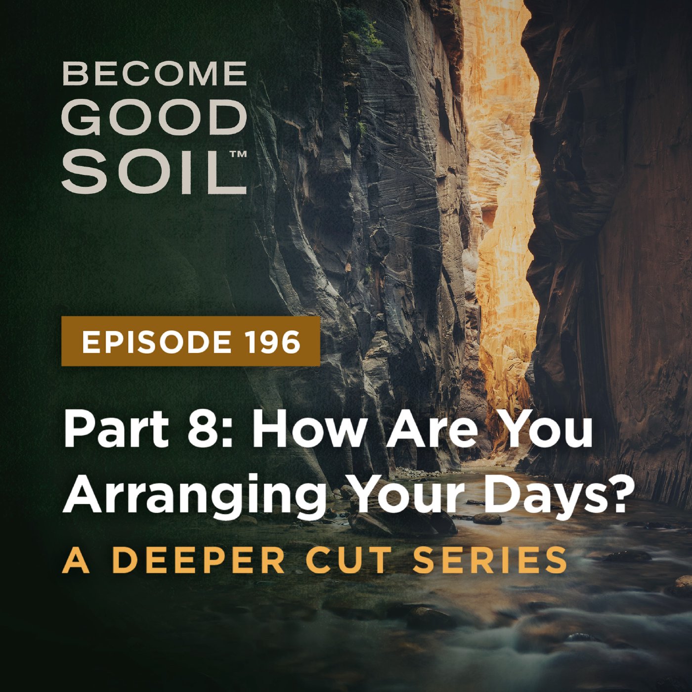 196: How Are You Arranging Your Days? – A Deeper Cut Series (Part 8)