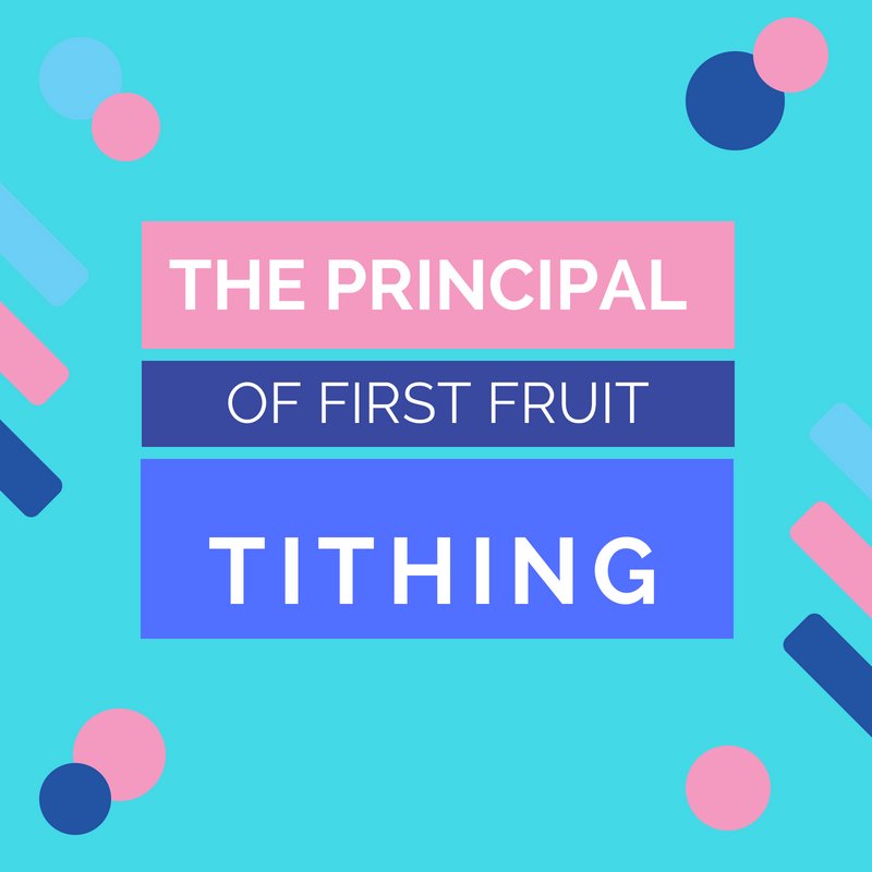The Principle Of Tithing First