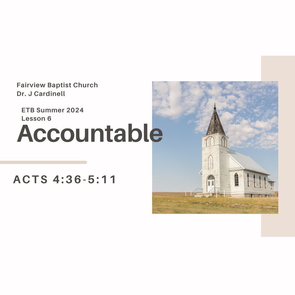 Fairview Baptist Small Group Lesson