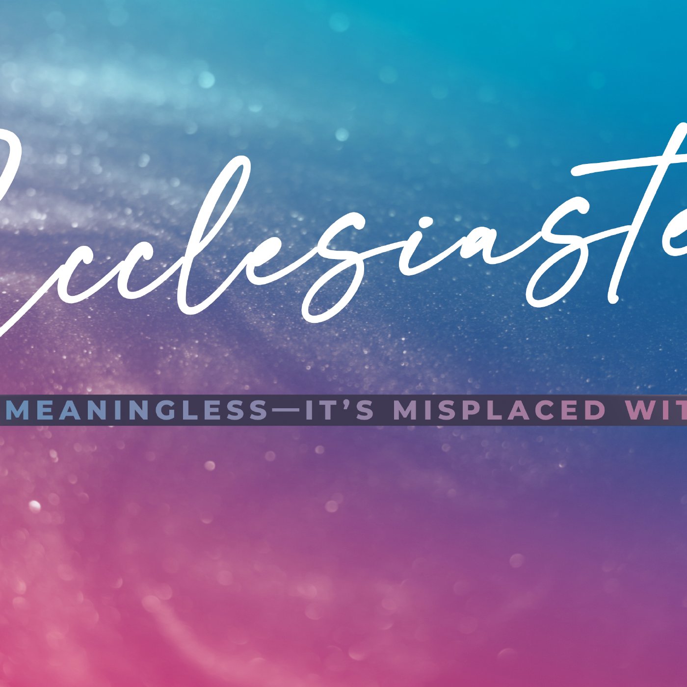 Ecclesiastes - Farewell Address episode artwork
