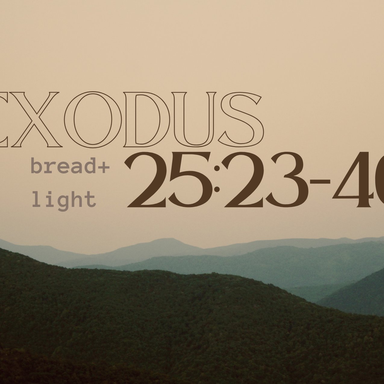 "Bread + Light" - Exodus 25:23-40