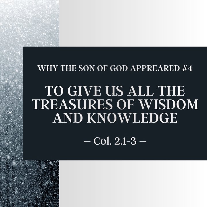 To Give Us All the Treasures of Wisdom and Knowledge | Why the Son of God Appeared #4 episode artwork