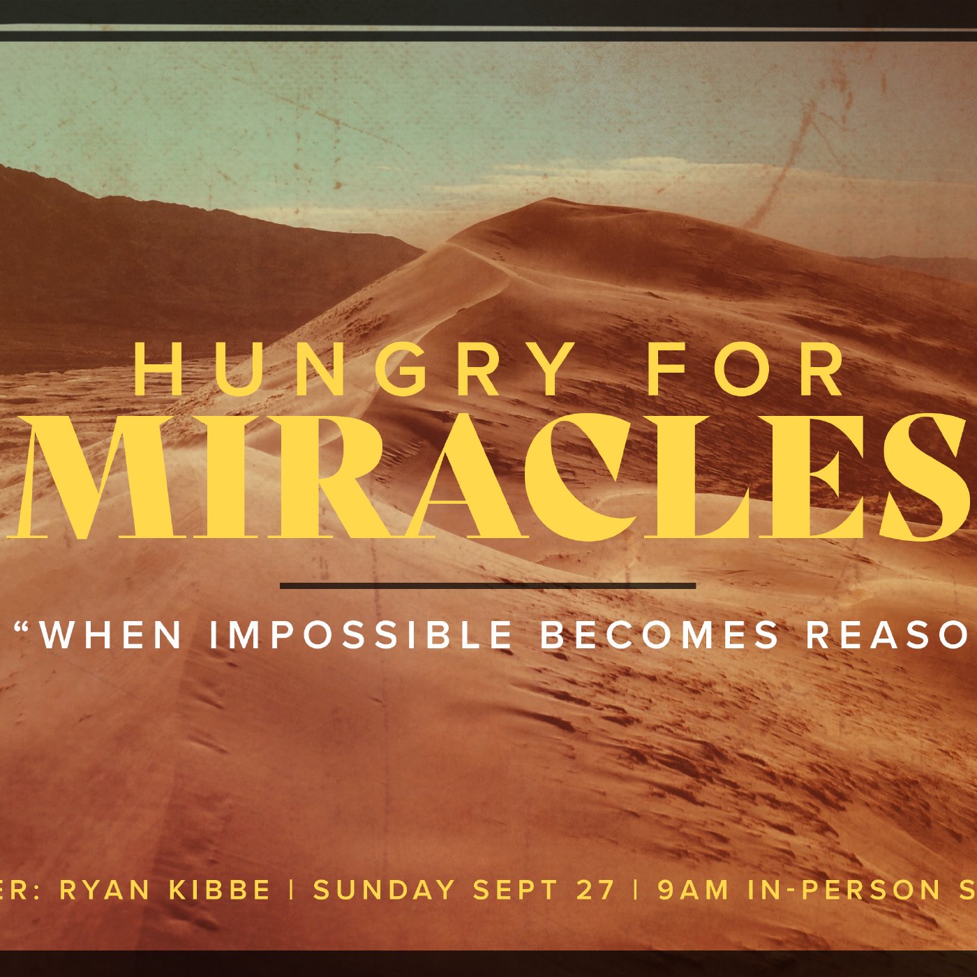 Hungry For Miracles episode artwork