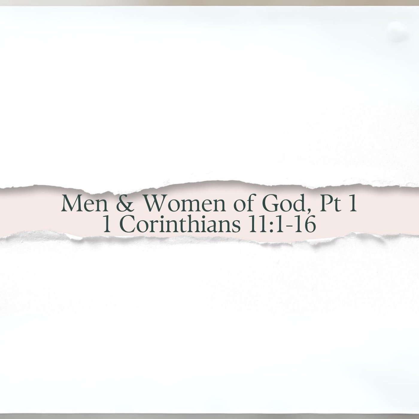 Special Teaching: Men & Women of God, Part 1 ~  1 Corinthians 11:1-16 episode artwork