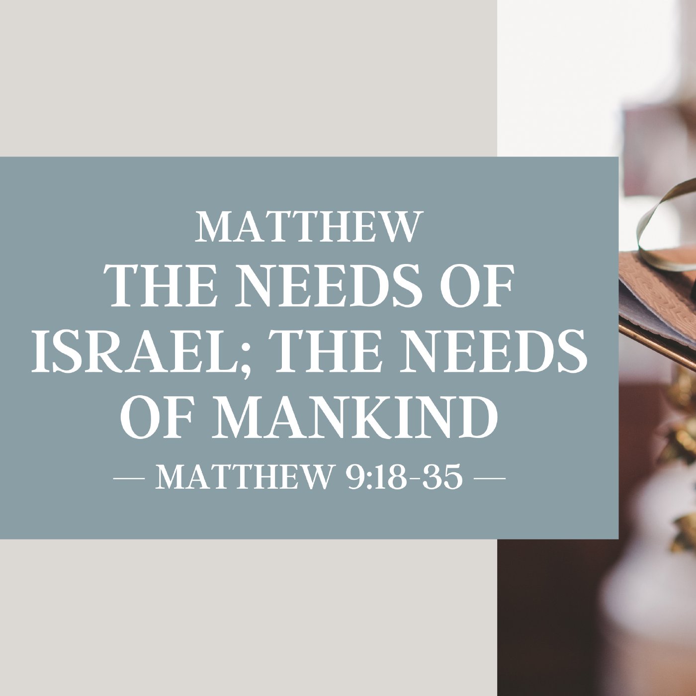 The Needs of Israel; the Needs of Mankind | Matthew episode artwork