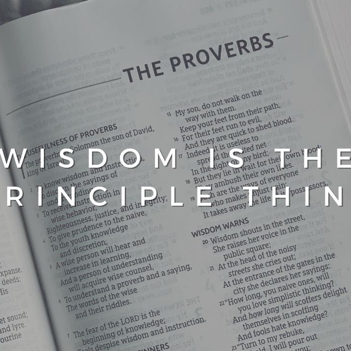 Wisdom is the Principle Thing
