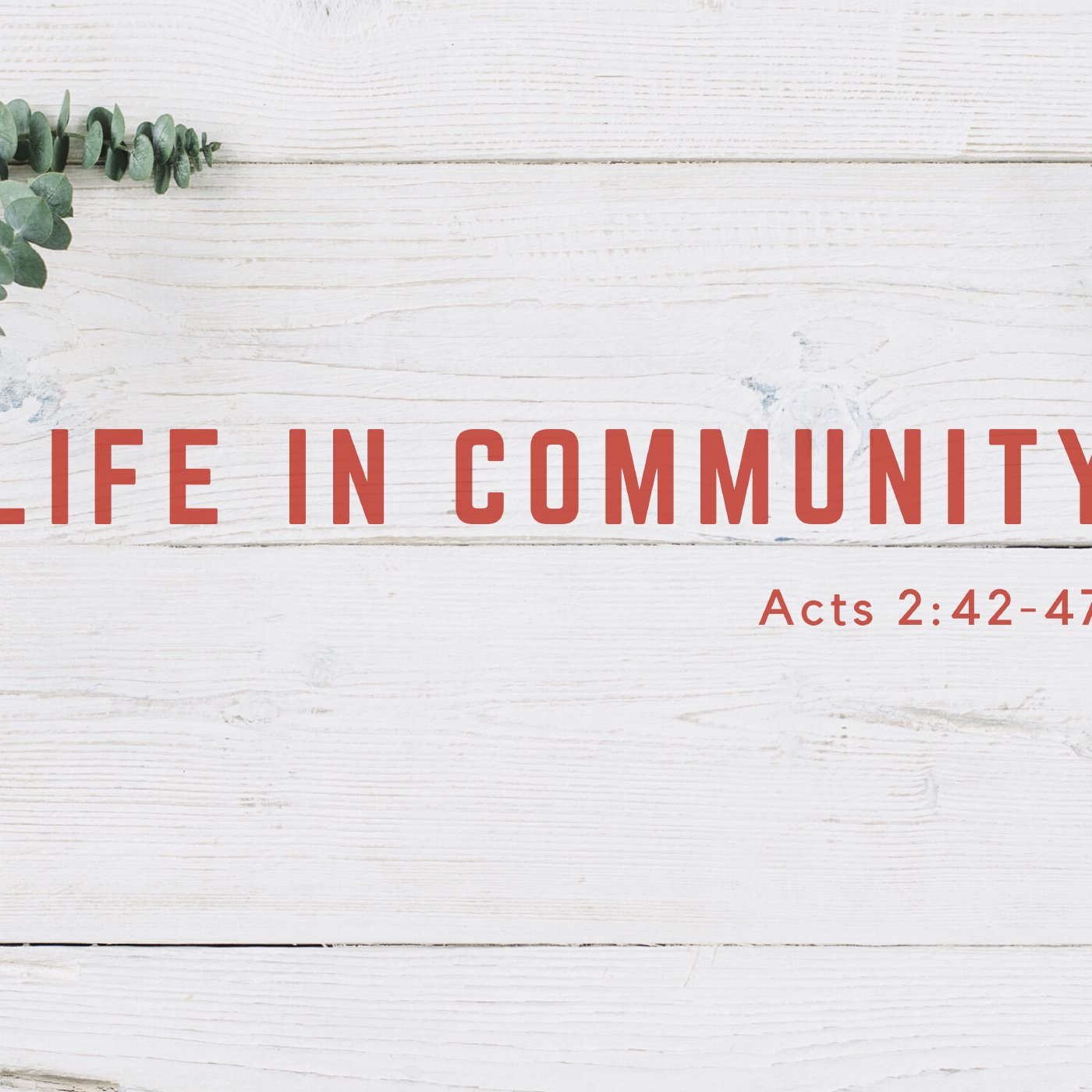 Life In Community episode artwork