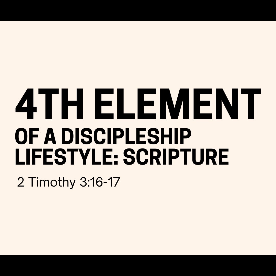 4th Element of the Discipleship Lifestyle: Scripture
