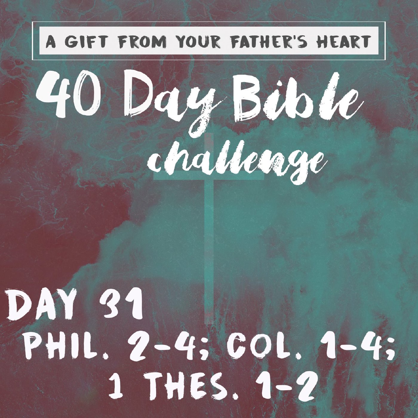 Day 31 - Phil 2-4; Col. 1-4; 1 Thes 1-2 episode artwork