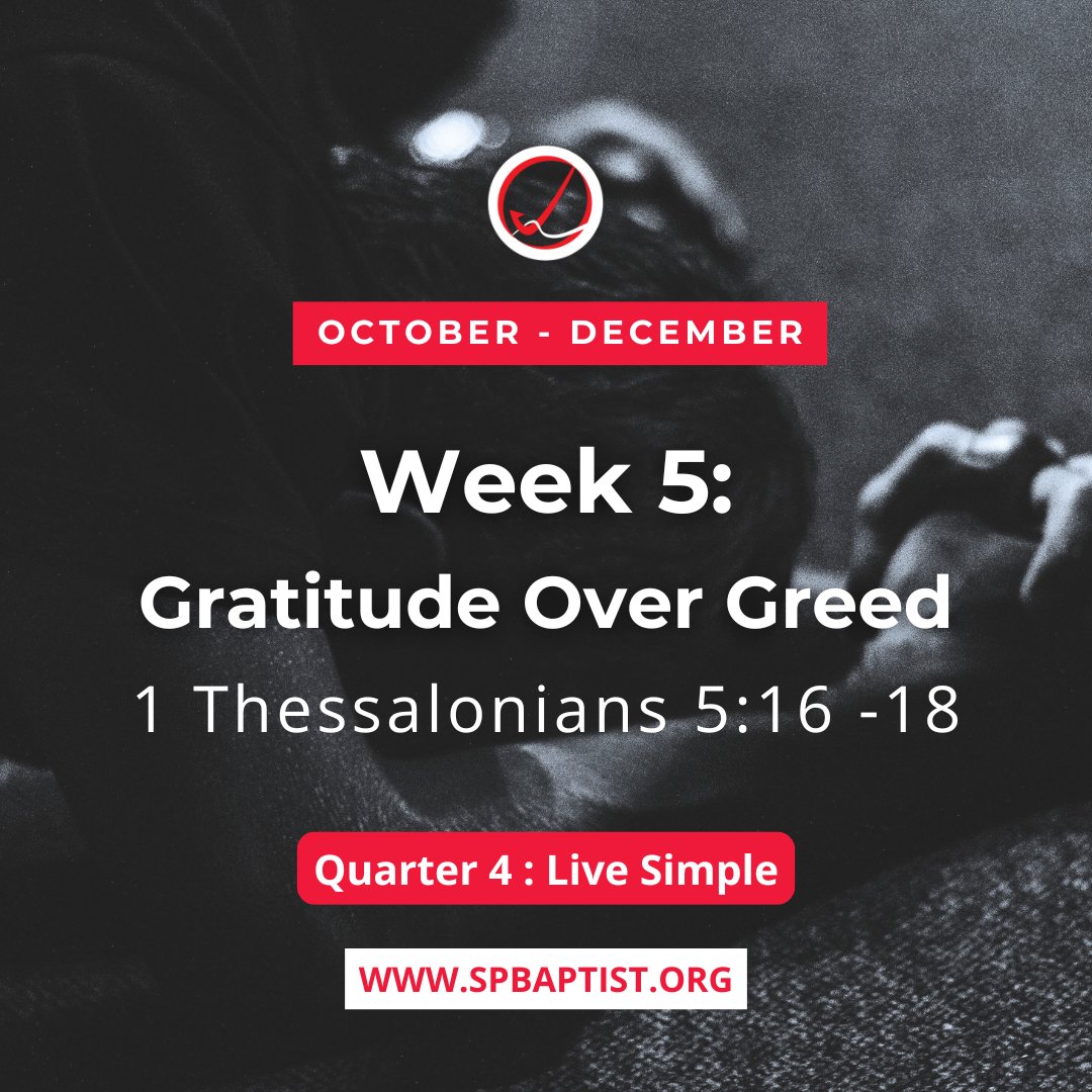 Gratitude Over Greed
