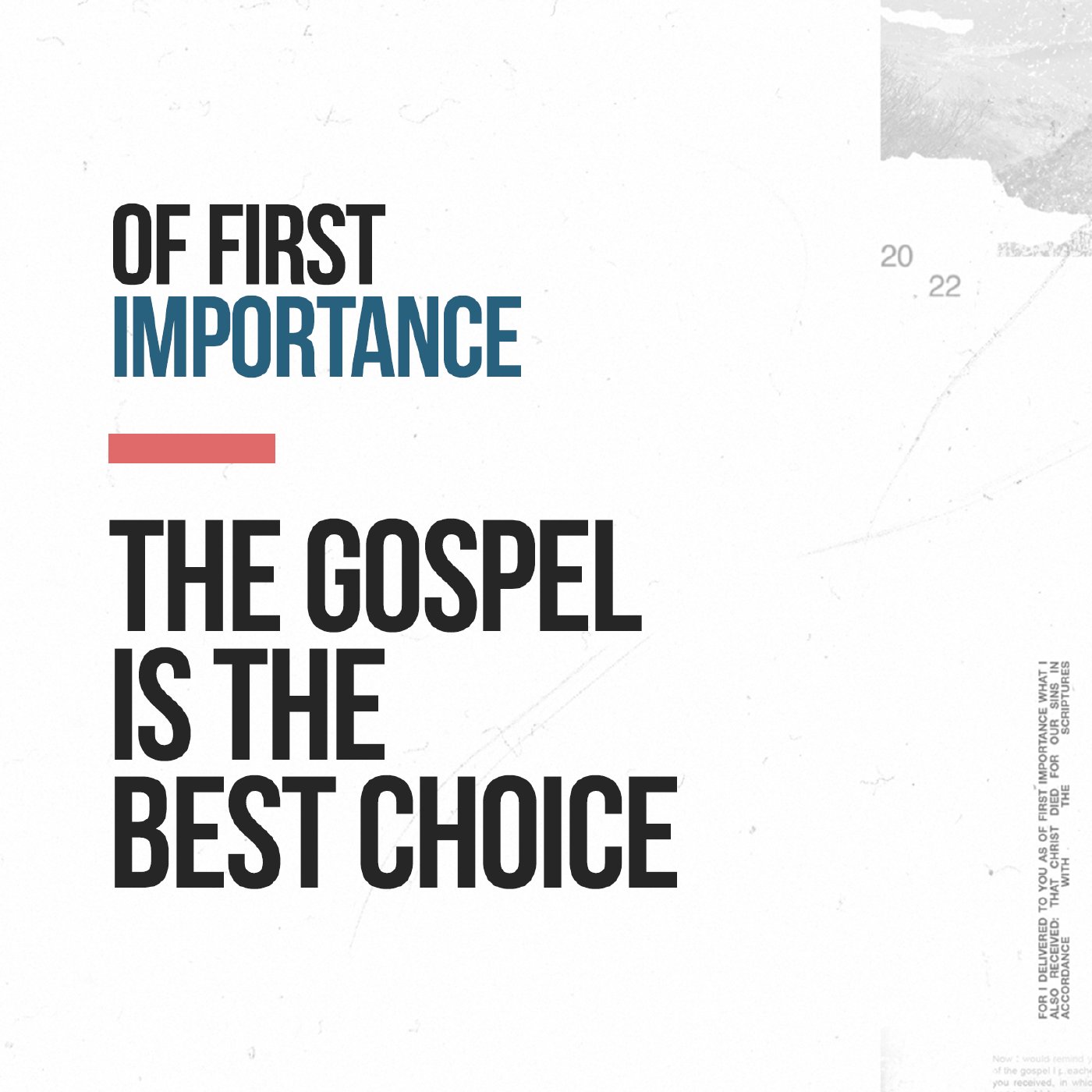 Of First Importance Week 1: Christian Dionglay | The Gospel is The Best Choice.