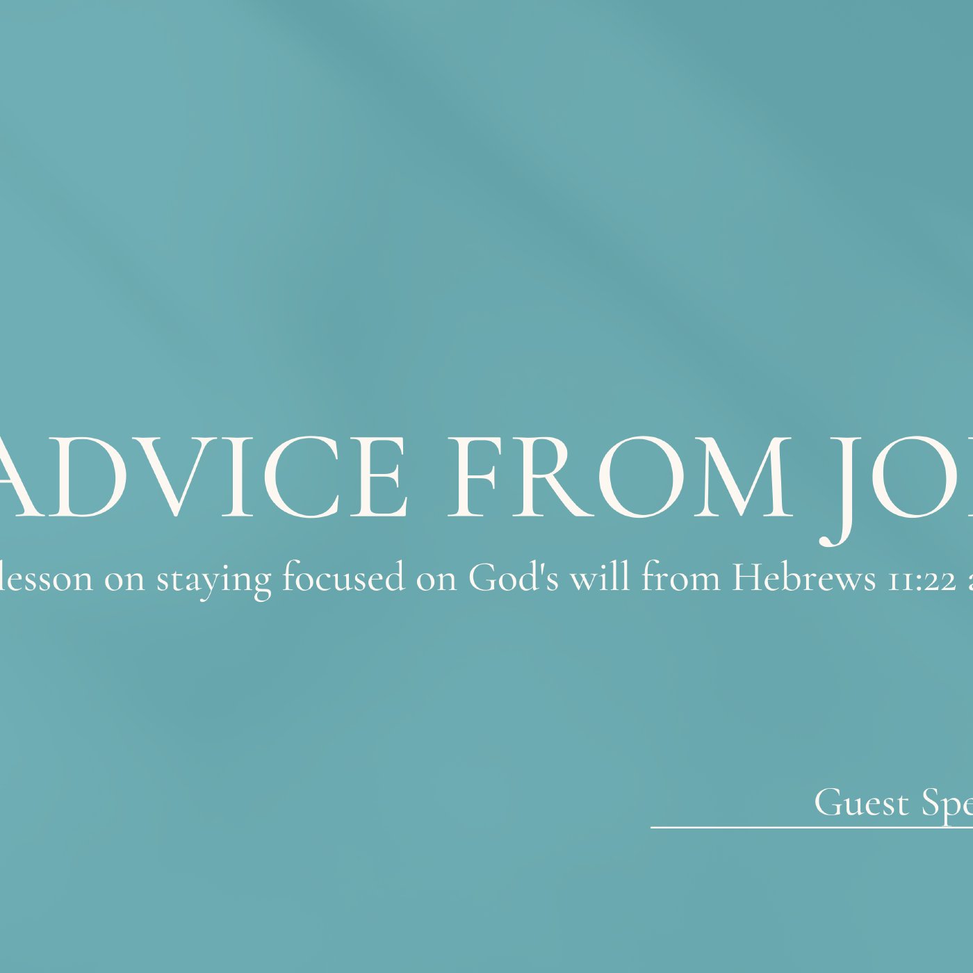 Advice From Joe episode artwork