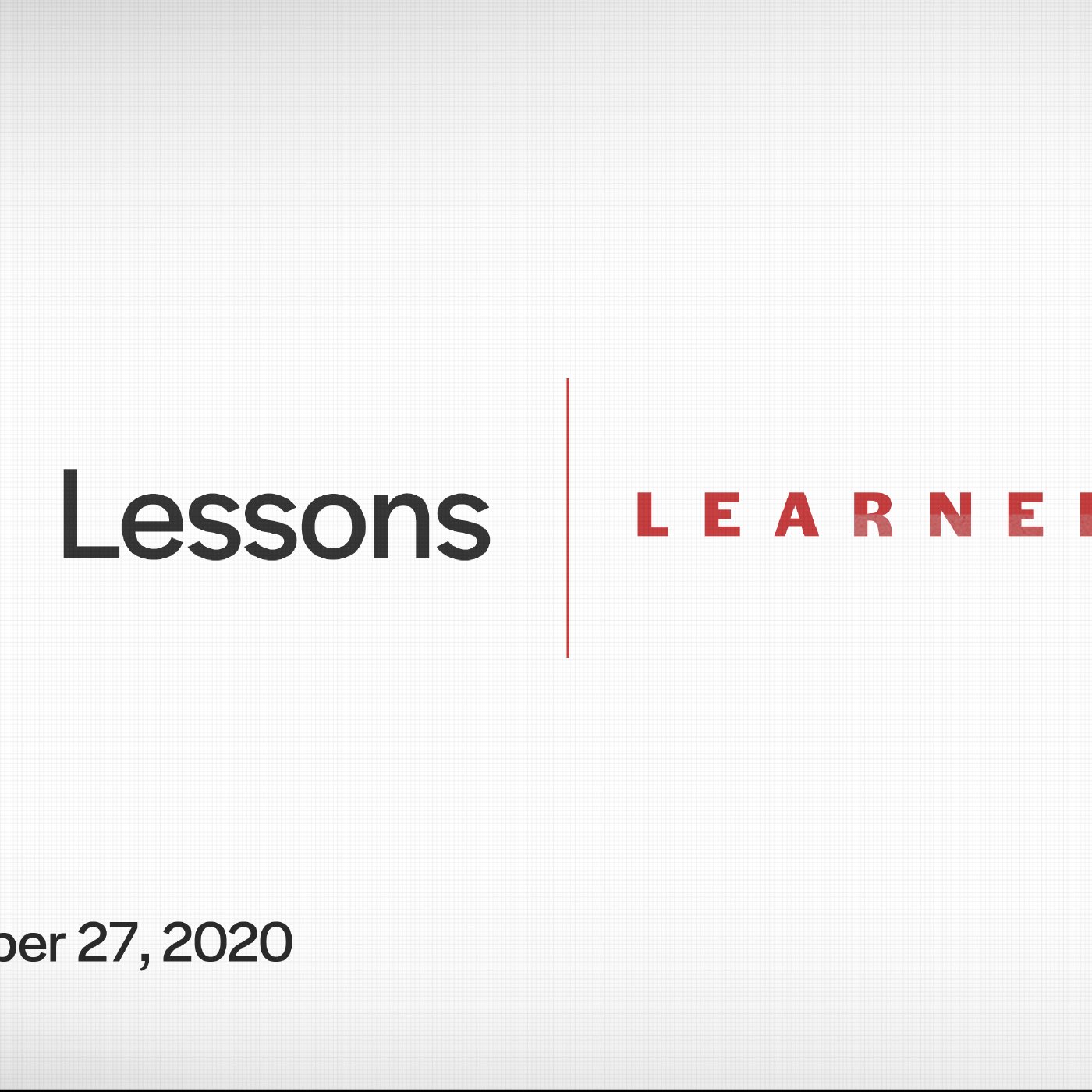 Lessons Learned episode artwork