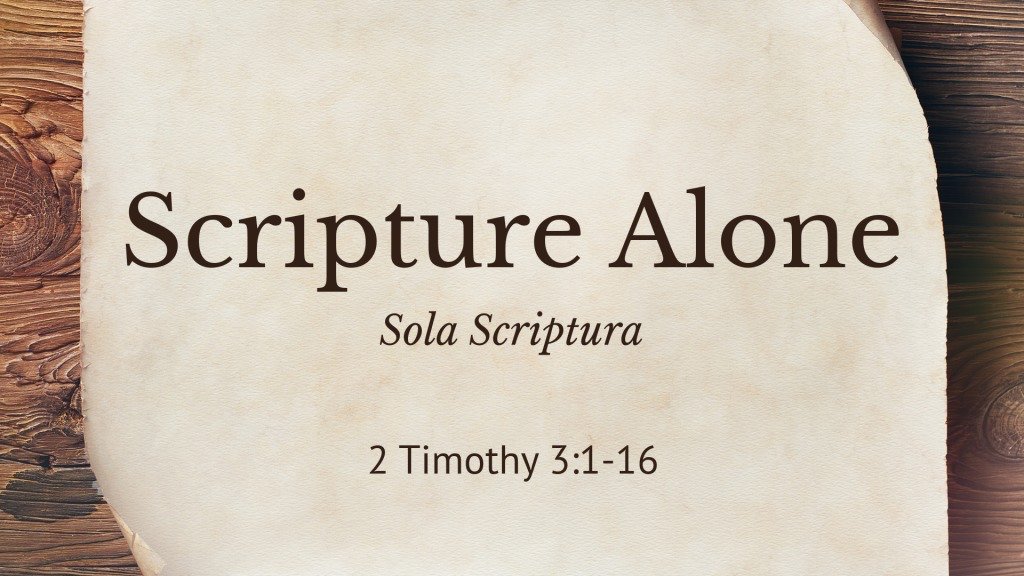 Scripture Alone | Gospel Life Baptist Church