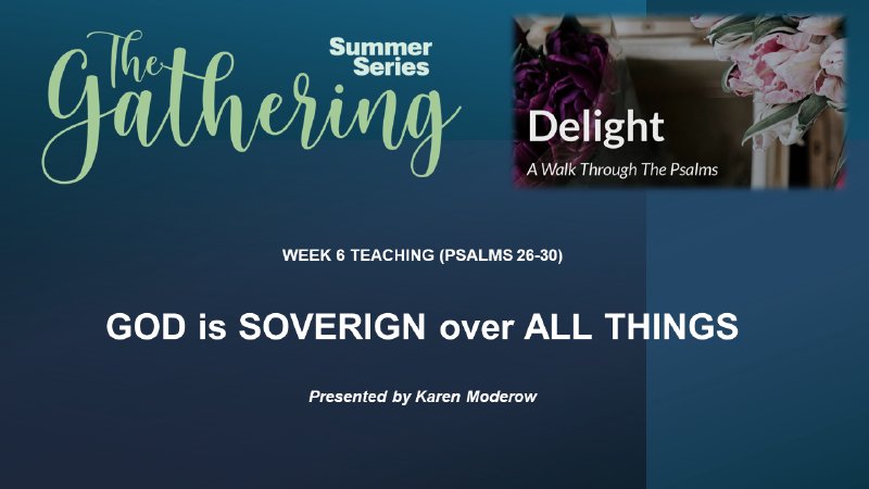 God is Sovereign Over All Things | Psalms 26-30 | South Shores Church