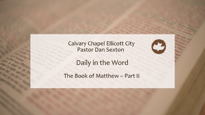 Mrs. Zebedee's Request | Calvary Chapel Ellicott City