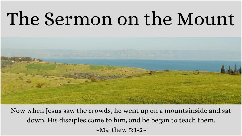 The Sermon on the Mount: Beatitudes | Wrightsboro United Methodist Church