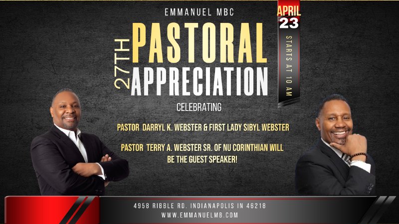 27th Pastoral Appreciation | Emmanuel Missionary Baptist Church