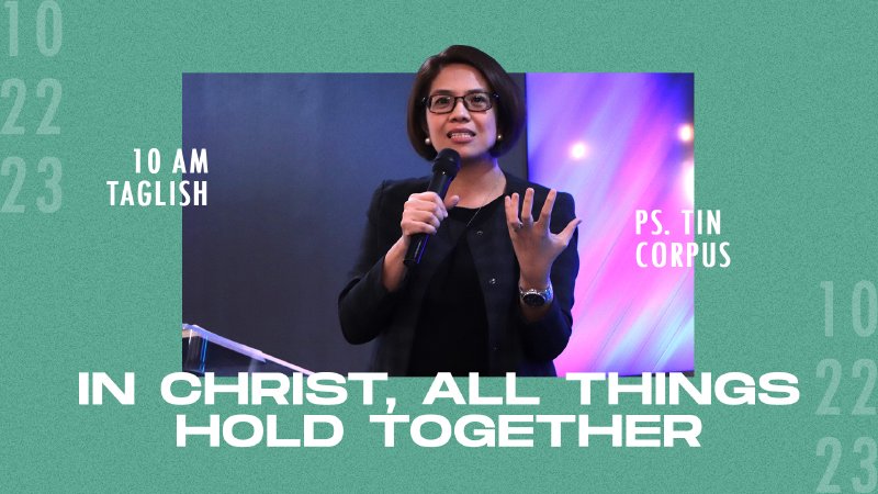 IN CHRIST, ALL THINGS HOLD TOGETHER | River of God