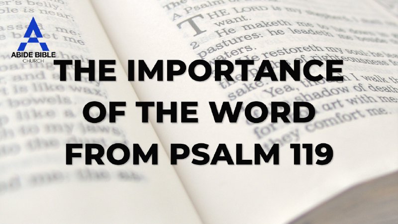 The Importance of the Word: Psalm 119:121-128 | Abide Bible Church