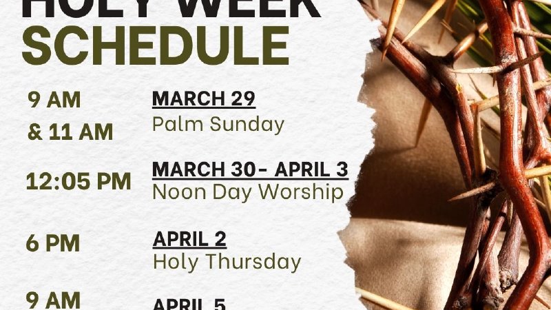 Holy Week Worship | First United Methodist Church of Gadsden