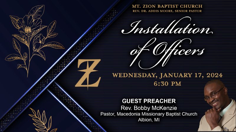 Mt. Zion Installation Service 2024 | Mt. Zion Baptist Church - MI