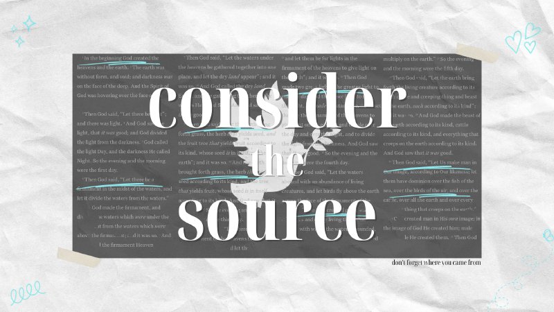 Consider The Source | The Bridge Maryville