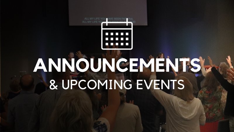 Sunday Announcements | Hope Christian