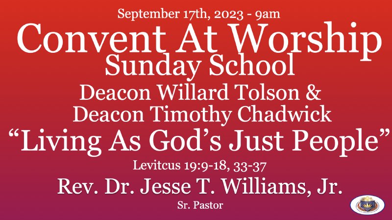 Convent At Worship - Sept 17th, 2023 9am | Convent Avenue Baptist Church