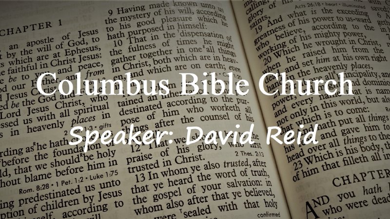Columbus Scriptures Science in Light of the Scriptures | Columbus Bible Church