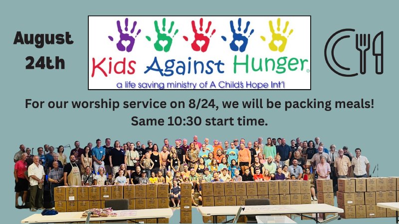 Spring Hunger Praise & Worship - August 2025: Kids Against Hunger | Dripping Springs ...