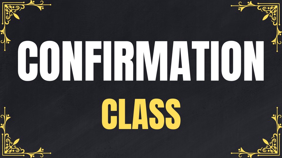 Confirmation Class Clipart Due To Confirmation Class Being Held This