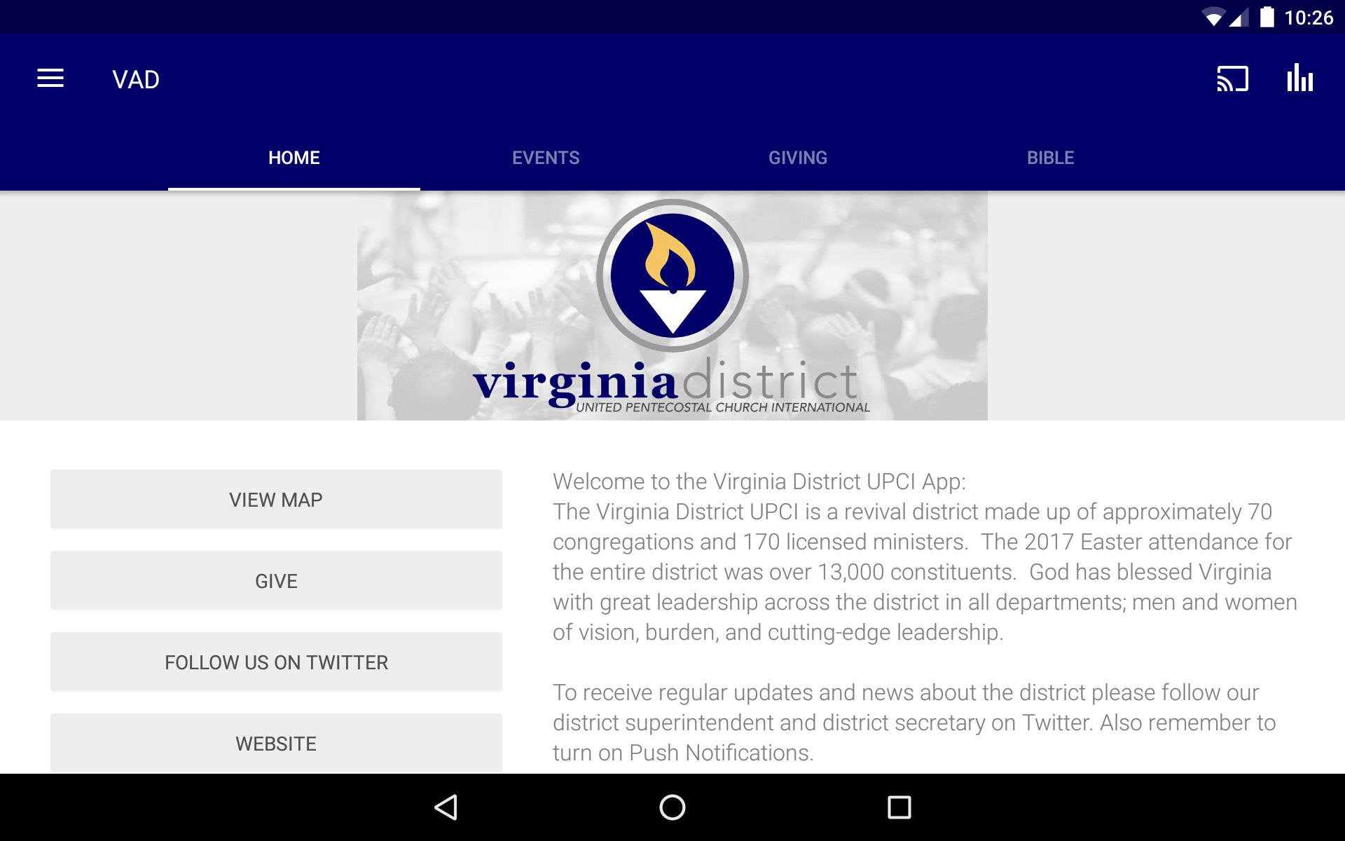 App - Virginia District UPCI