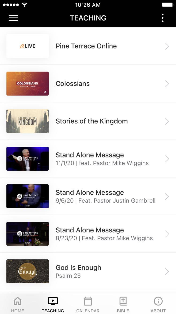 App - Pine Terrace Baptist Church