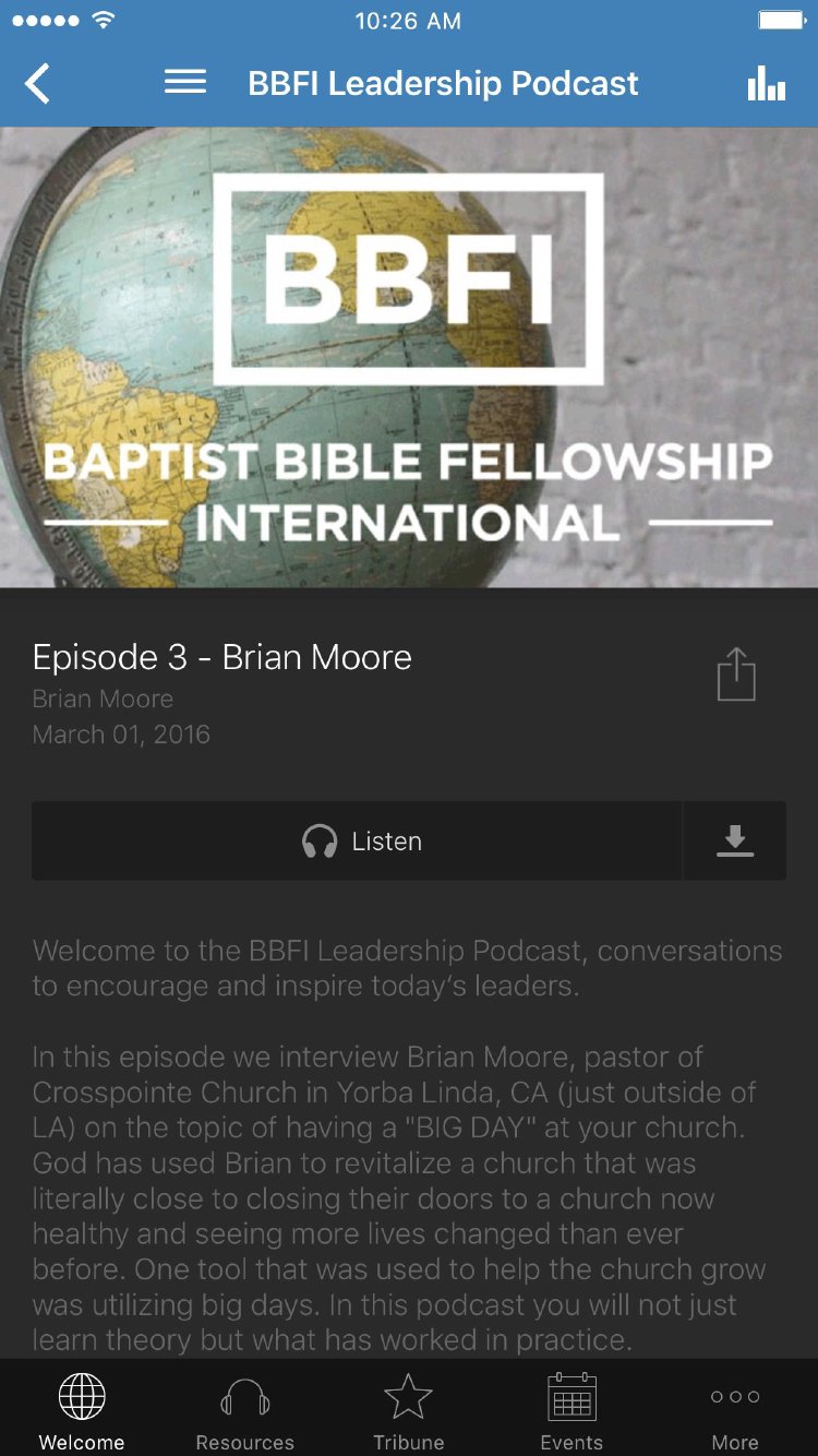 App - Baptist Bible Fellowship International