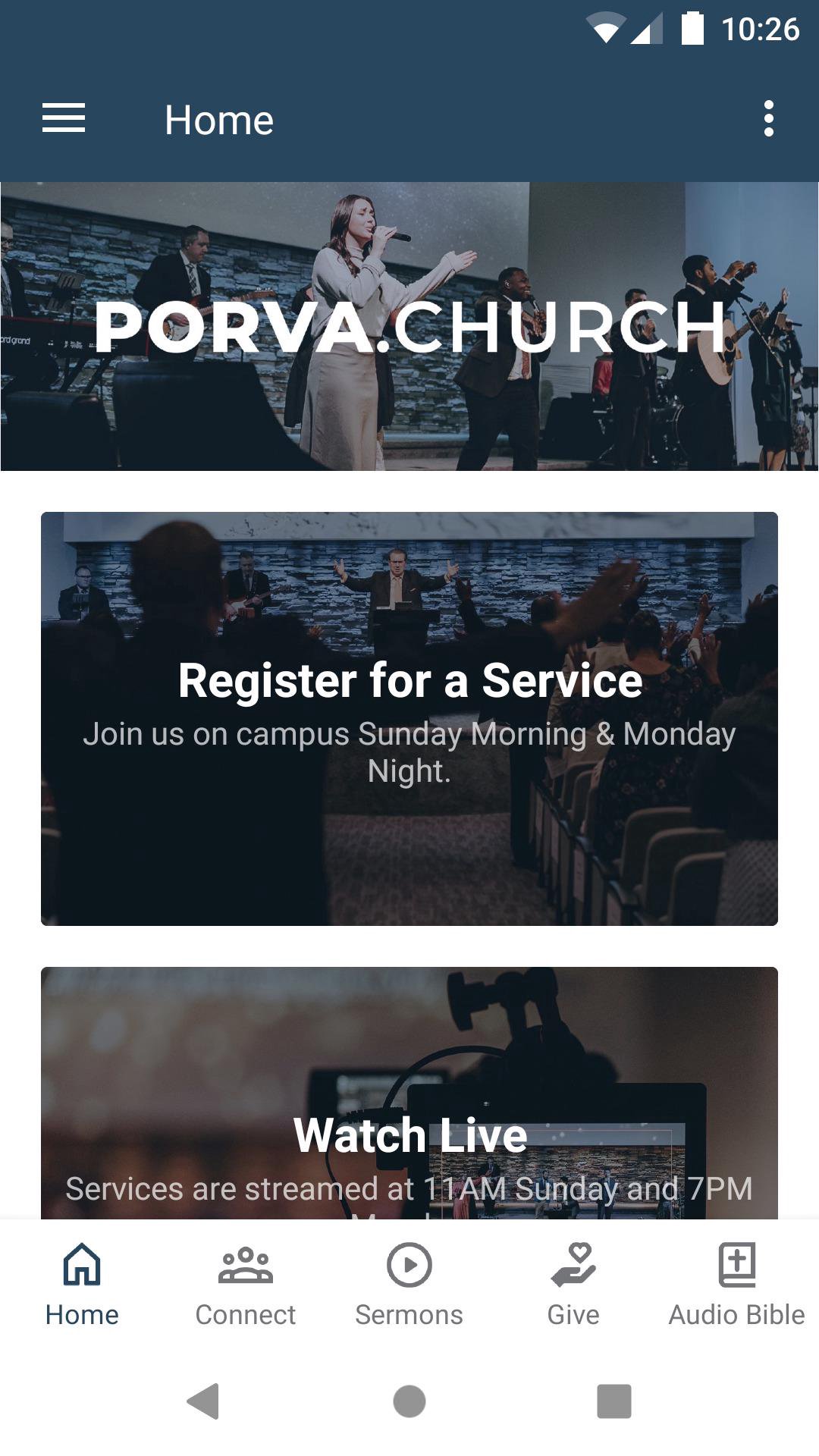 App - PORVA.CHURCH